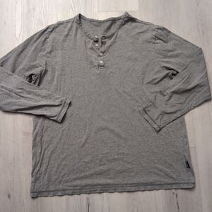 Patagonia Henley Mens Size XXL Long Sleeve Henley Pullover Gray Outdoors